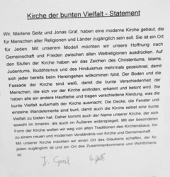 Kirche der bunten Vielfalt Statement