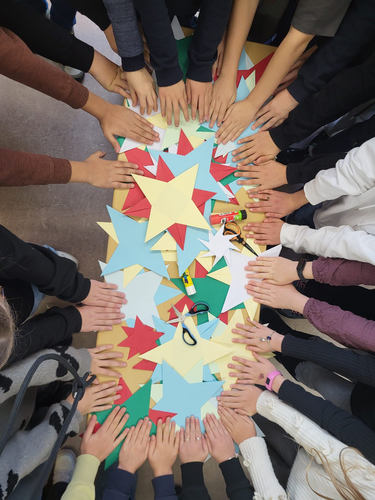 Weihnachtsbasteln der Klasse 6a