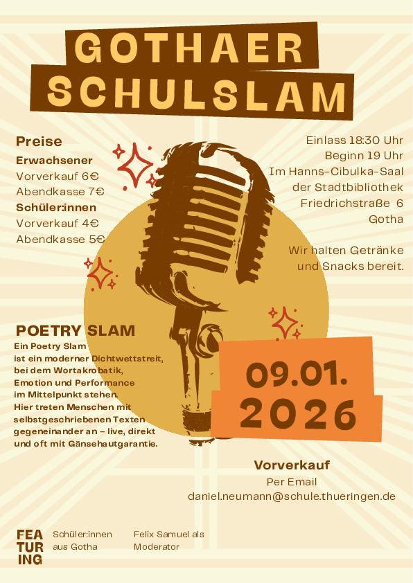 Einladung zum Gothaer Schulslam
