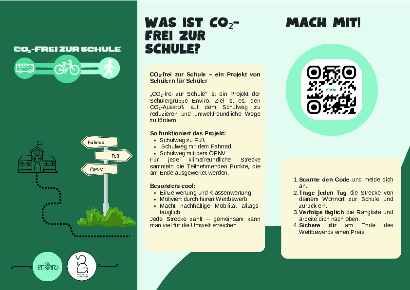 CO₂-frei zur Schule“ startet wieder am Ernestinum