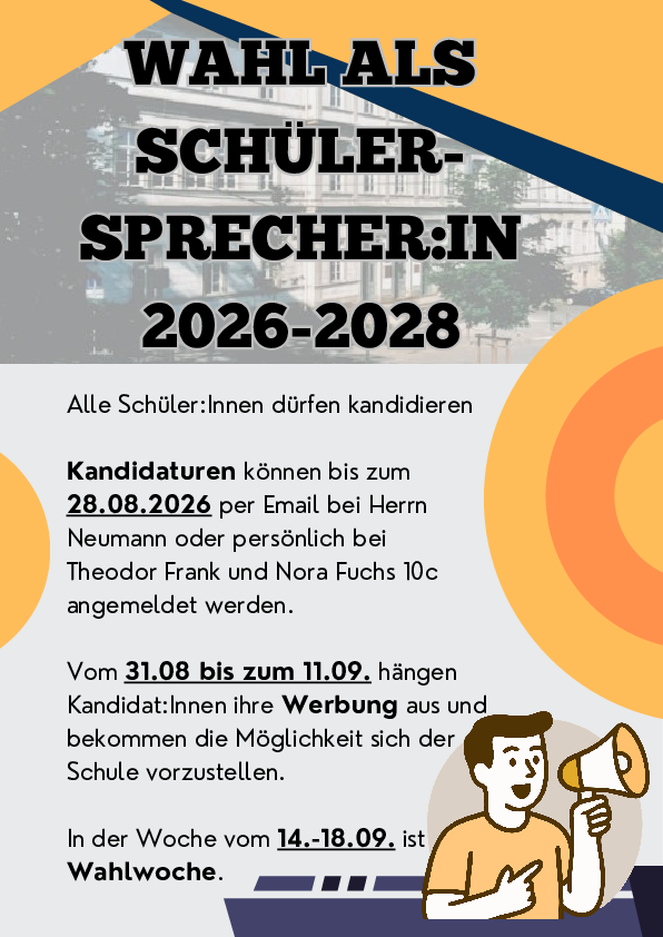 Wahl als Schülersprecher:in 2026 - 2028